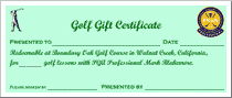 Gift certificate